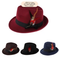 [Loviver] Men's Women' Felt Fedora Hat