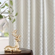 Luxury Blackout Curtain Window Drapes Embrossed Floral Darking Room Curtain French Romatic Window Tr