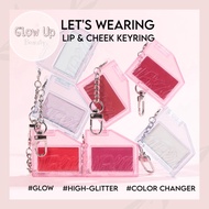 MERZY Let’s Wearing Lip & Cheek Keyring is a 2-in-1 tint balm | Glow/ High Glitter / Color Changer