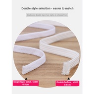 [Footprint] Men's Women's Canvas Shoelace White Shoes Shoelaces Flat Black White
