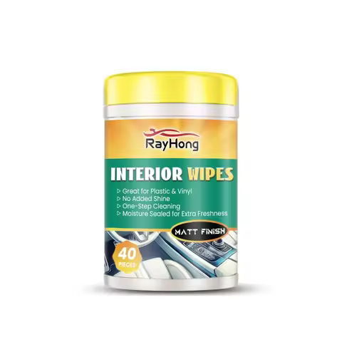 Car Interior Cleaning Wipes, Stain & Grease Remover, Interior Brightening Portable Wipes