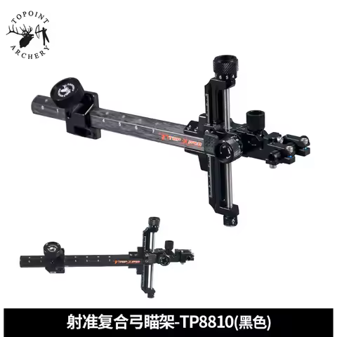 Topoint Compound Bow Sight TP8810 Archery Carbon Bar 1 Pin Aluminum Bow Arrow Targeting Hunting Shoo