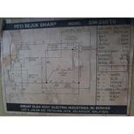 Used SHARP 2 doors fridge / refrigerator peti sejuk