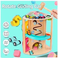 Rotate Gliding Car Multifunction Wooden Game DF7G