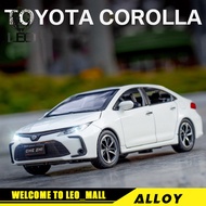 LEO 1:32 Toyota Corolla เสียงและแสงผลประตูสามารถเปิดล้อแม็กรถยนต์รุ่นของเล่นสำหรับเด็กผู้ชายของเล่นสำหรับเด็กรถสำหรับเด็กรถของเล่นราคาถูก