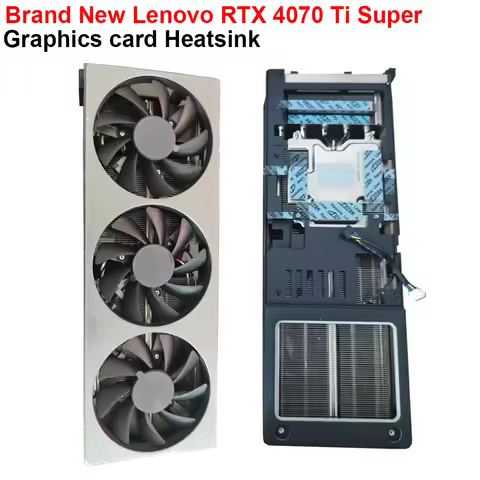 Heatsink Replacement For Lenovo RTX 4070 Ti Super GPU 3 Fans Cooling Heatsink with Backplate DIY Rep