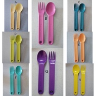 Tupperware kids folk and spoon