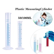50/100ml Plastic Measuring Cylinder Laboratory Test Graduated Tube Transparent Measuring Cylinder