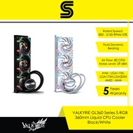 VALKYRIE GL360 Series S-RGB 360mm Liquid CPU Cooler - Black/White Edition