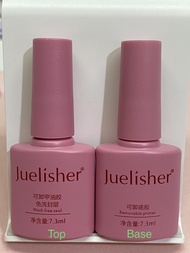 Juelisher Base Coat (เบส รองพื้น) หรือ Top Coat (ท็อป เคลือบใส) UV LED Gel ทาเล็บเจล สีทาเล็บเจล สีเ