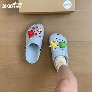 EVA Anti-Slip Beach Slippers - Red/Green Apple Design