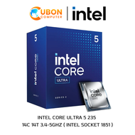 CPU (ซีพียู) INTEL CORE ULTRA 5 235 14C 14T 3.4-5GHz (INTEL SOCKET 1851) ประกันศูนย์ 3 ปี