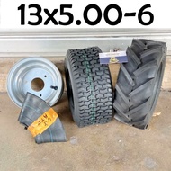 13x5.00-6 Tayar Tyre Tube Rim Tubeless ATV Lawn Mower Tire Inner Tube Lawn Cart Scooter beach Buggy 