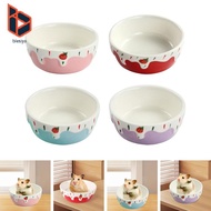 [Blesiya] Ceramic Hamster Food Bowl Small Animals Food Water Bowl Stable Food Dish for Chinchilla Sq
