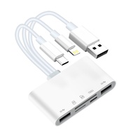 51 USB OTG & SD iPhone iPad USB CUSB SD Micro SD SDHC SDXC MMC  Pembaca Kad Memori 5-dalam-1 Penyesu