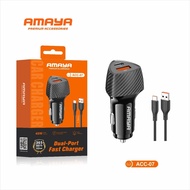 AMAYA DUAL PORT 48W FAST CAR CHARGER
