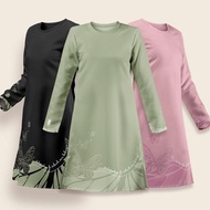 Baju Muslimah Women's T-Shirt Knitted Sisters Jersey NOUR Butterfly Muslimah Shirt Jersey