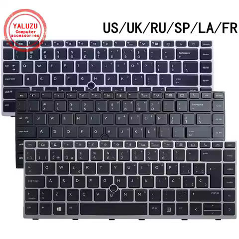 US/UK/RU/SP/LA/FR NEW Laptop Keyboard For HP 745 840 846 848 G5 G6 Zbook 14U G5/G6 HSN-I13C-4 HSN-I1