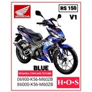 Cover Set / Stripe Sticker Honda RS150 RS150R V1 (Blue) 100% Honda Original