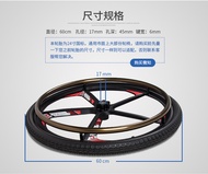 Wear-resistant PU solid tire with 24-inch magnesium alloy wheel hub for electric wheelchair scooter