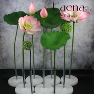 UAENAU Artificial Flower, Landscape Long Stem Artificial Lotus, Lotus Pod Artificial Flower Pole Lot