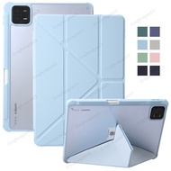 For Xiaomi Redemi Pad SE Case 11" Acrylic Clear Back Stand Smart Cover For Xiaomi Mi Pad 6 Pro 2023 Mi Pad 5 Pro 11 inch Case With Pencil Holder