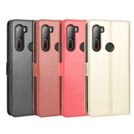 Suitable for HTC U20 Phone Case HTC U20 5G Phone Leather Case Flip Crazy Horse Pattern Lanyard Card 