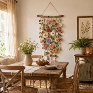 Ready Stock Crochet Flower Vine Wall Hanging Accessories Decorative Ornaments Flowers Imitation Vine