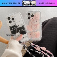 REALME 10 transparent airbag black pink cat camera protection soft case casing cover fon sarung 手机壳