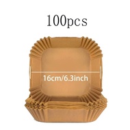 50/100pcs Air Fryer Disposable Paper Liner Square Air Fryer Liner Oil & Waterproof Parchment Paper f