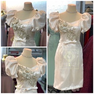 Modern Filipiniana Dress Popsleeve