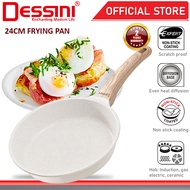 DESSINI ITALY 24CM Euro Grill Steak Frying Pan Induction Non Stick Pot Bowl Wok Casserole Cookware T