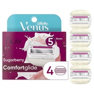 Utility Gillette Gillette Venus ComfortGlide Plus Olay Sugarberry Womens Shaver Blade Refill 4 S