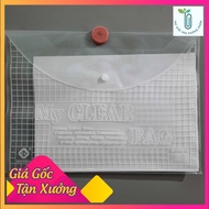 10 my clear bags/button bags/button file bags - A4 size thick, F size (F size larger than A4) File F