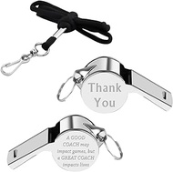 UJIMS Coach Whistle with Lanyard Engraved Whistle for Referee Gift Thank You Gifts for Coach School Sports Coaches Gift