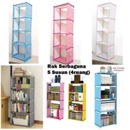 5-tier Bookshelf/Multifunctional Bookshelf