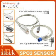 2026 Spo2 Probe Sensor Reusable Adult Child Blood Oxygen Connector Spo2 Sensor Cable Pulse Oximeter 