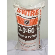 SWIRE CRYSTALS MURIATE OF POTASH 0-0-60  NPK FERTILIZER (REPACKED)