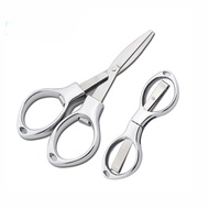 (GQBB)Travel Folding Gift Scissors Stainless Steel Glasses Scissors Fishing Line Scissors Household Products,