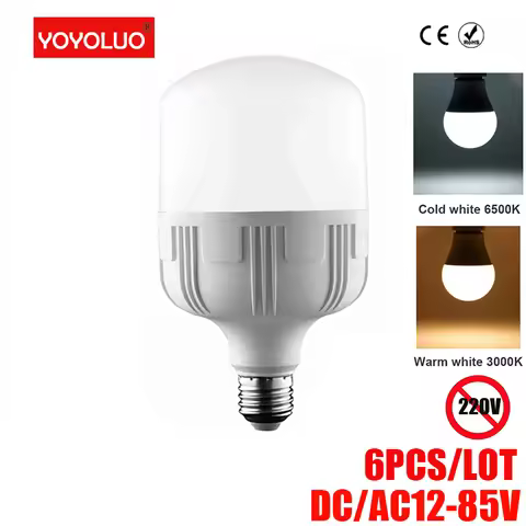 AC DC 12V 24V 36V 12-85V LED Bulb E27 B22 3W 6W 9W 12W 15W 18W 24W 36W Efficient Bulb Cold Warm Whit