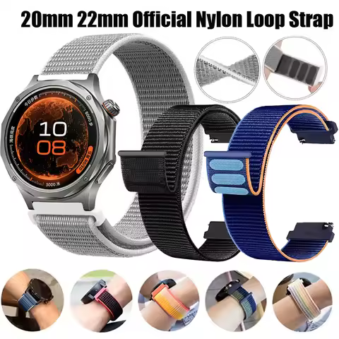 20mm 22mm Official Nylon Loop Strap for Oneplus Watch 4/3/2/Lite Replace Comfortable Band for OPPO W
