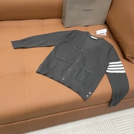 Thom Browne Sweater Tb 經典針織羊毛針織開衫外套 男女同款