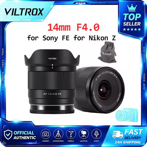 VILTROX 14mm F4.0 Ultra-Wide Prime Auto Focus Lens Full Frame Camera Lens for Sony A6400 ZV-E10 FX30
