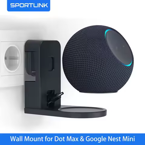 SPORTLINK Wall Mount for Dot Max & Google Nest Mini Space-Saving Holder Stand Built-in Cable Managem