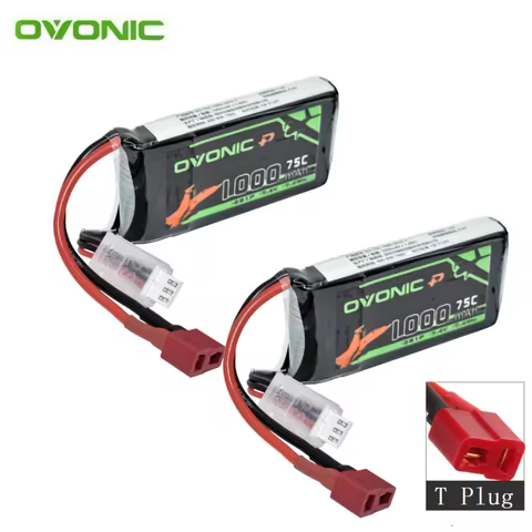 OVONIC 1000mAh 75C 7.4V Lipo Battery For RC Helicopter Quadcopter FPV Racing Drone Parts 2S Battery 