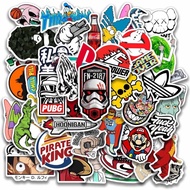 Terbaru 50 pcs Sticker Vinyl Laptop Waterproof DIY HP motor helm mobil