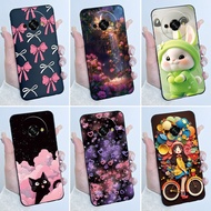 For Oukitel C59 Case Oukitel C59 Pro Cover Luxury Cute Love Rabbit Funny Pattern Black TPU Soft Sili