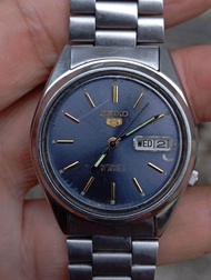 jam tangan seiko cal 7009 3040 blue dial second preloved original