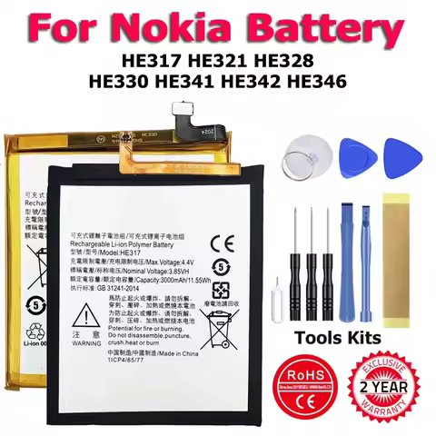 New HE346 HE317 HE321 HE330 HE328 HE341HE342 High Quality Battery For Nokia X 2.1 3 5 6 7 8 5.1 7.1