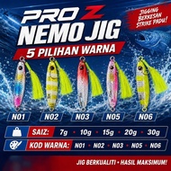 NEW PRO Z NEMO MICRO JIG WITH SHARP HOOK TENGGIRI UNGA SIAKAP KERAPU  ah kaw tackle